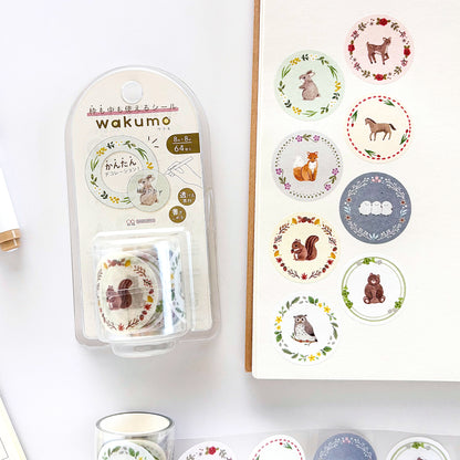 Wakumo Frame Stickers - Circle (Animals)