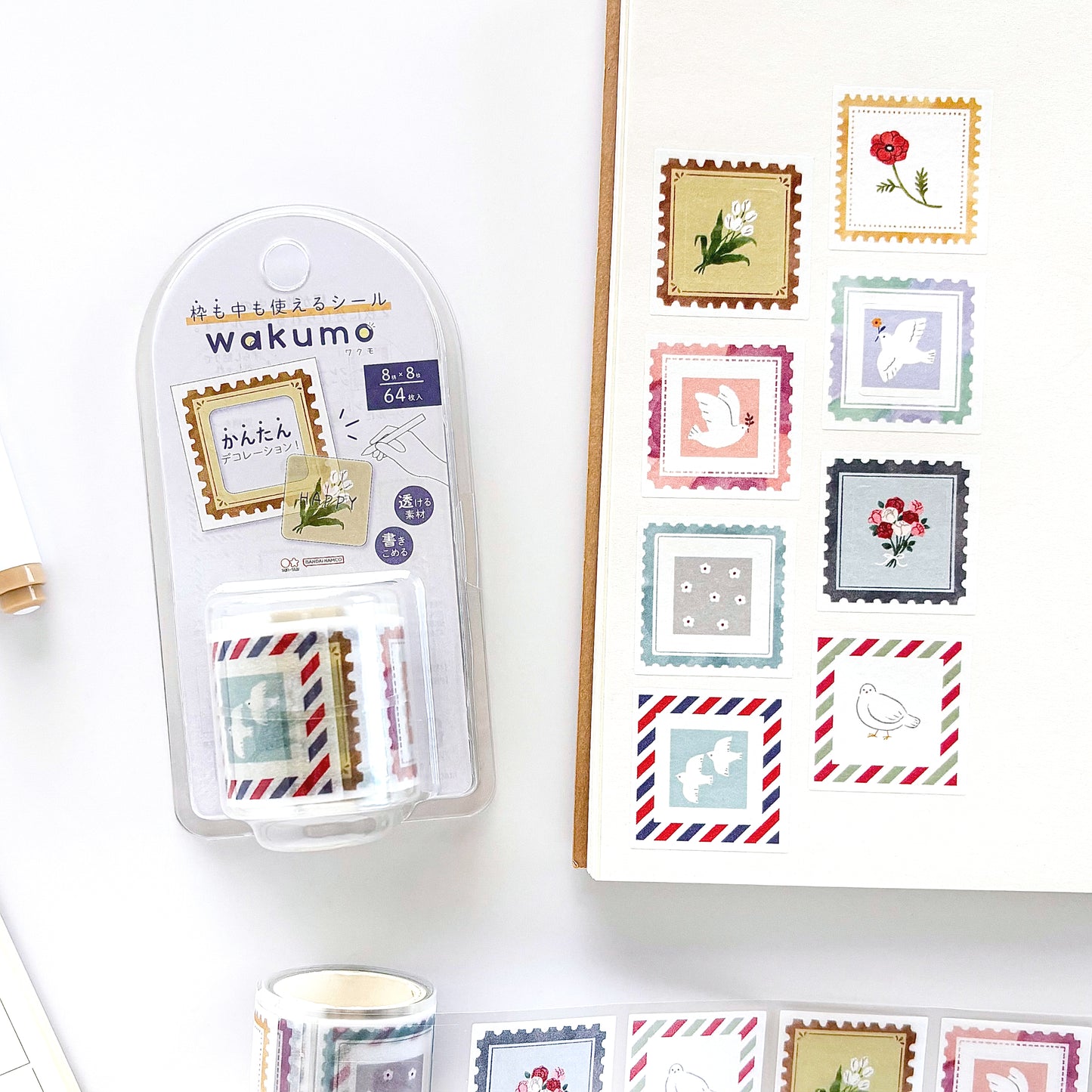 Wakumo Frame Stickers - Square (Postage Stamp)