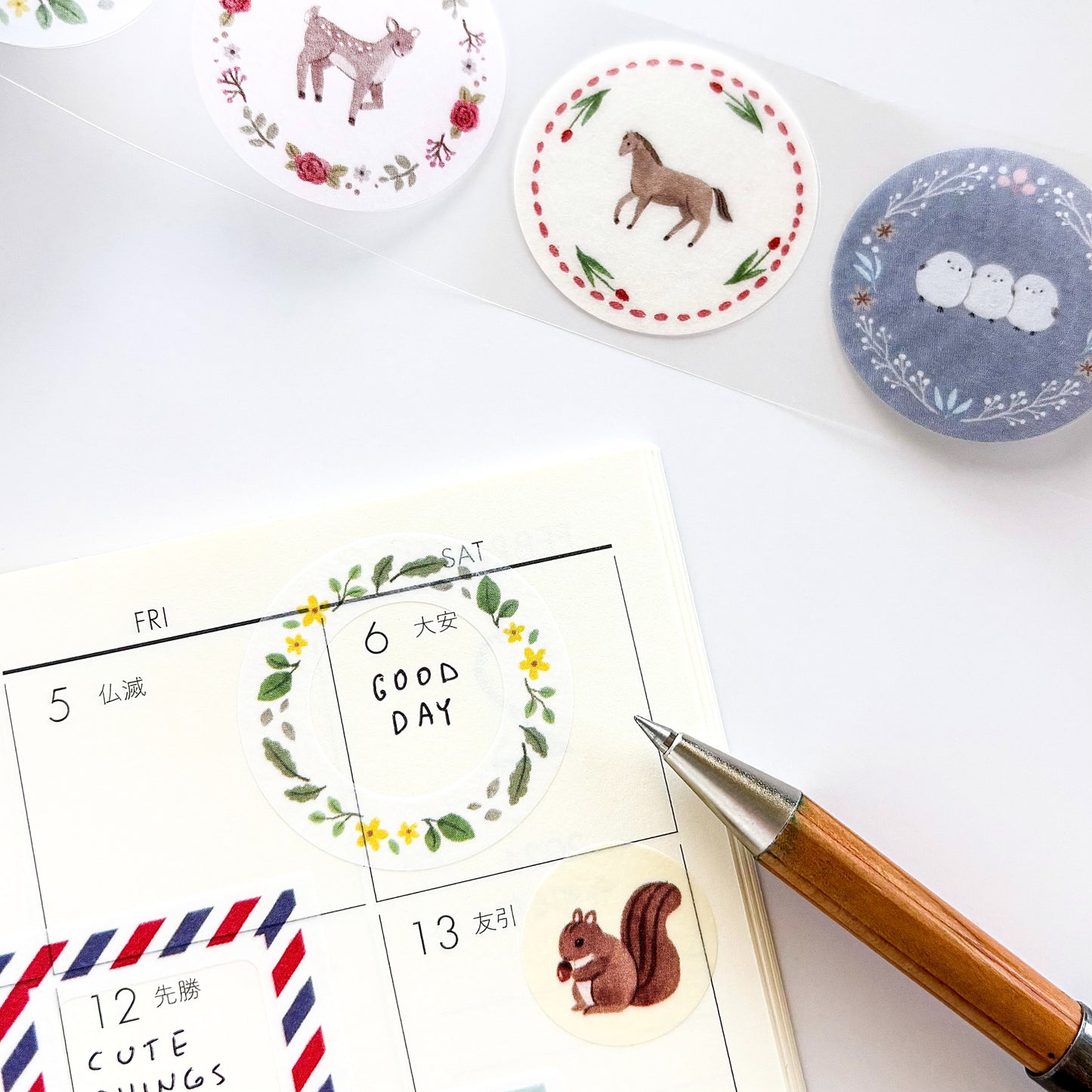 Wakumo Frame Stickers - Circle (Animals)