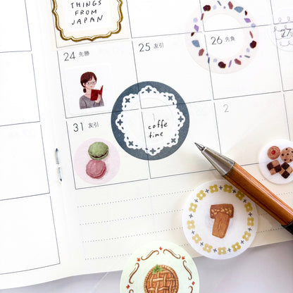 Wakumo Frame Stickers - Circle (Sweets)