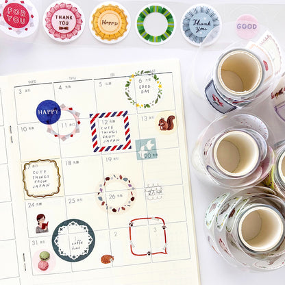 Wakumo Frame Stickers - Circle (Animals)