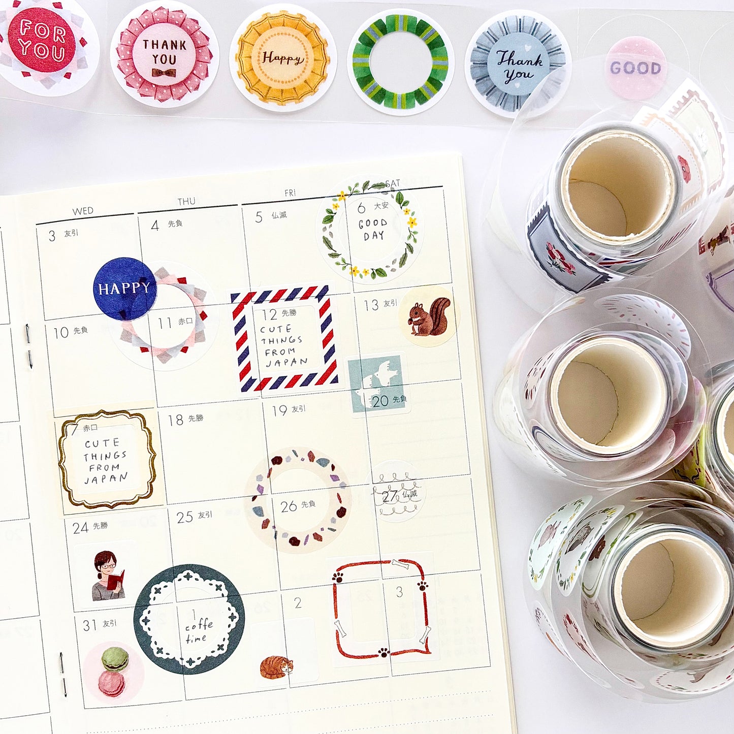 Wakumo Frame Stickers - Circle (Message)