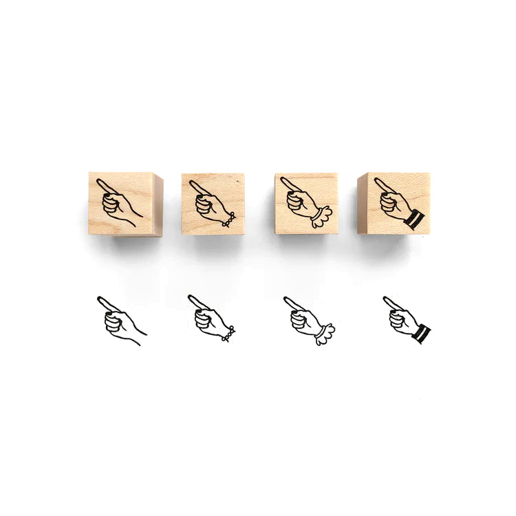 Rubber Stamp - Mini Pointing Hand