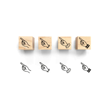 Rubber Stamp - Mini Pointing Hand