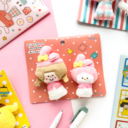 mizutama / ぬいぐるみバッジ「ピンク」