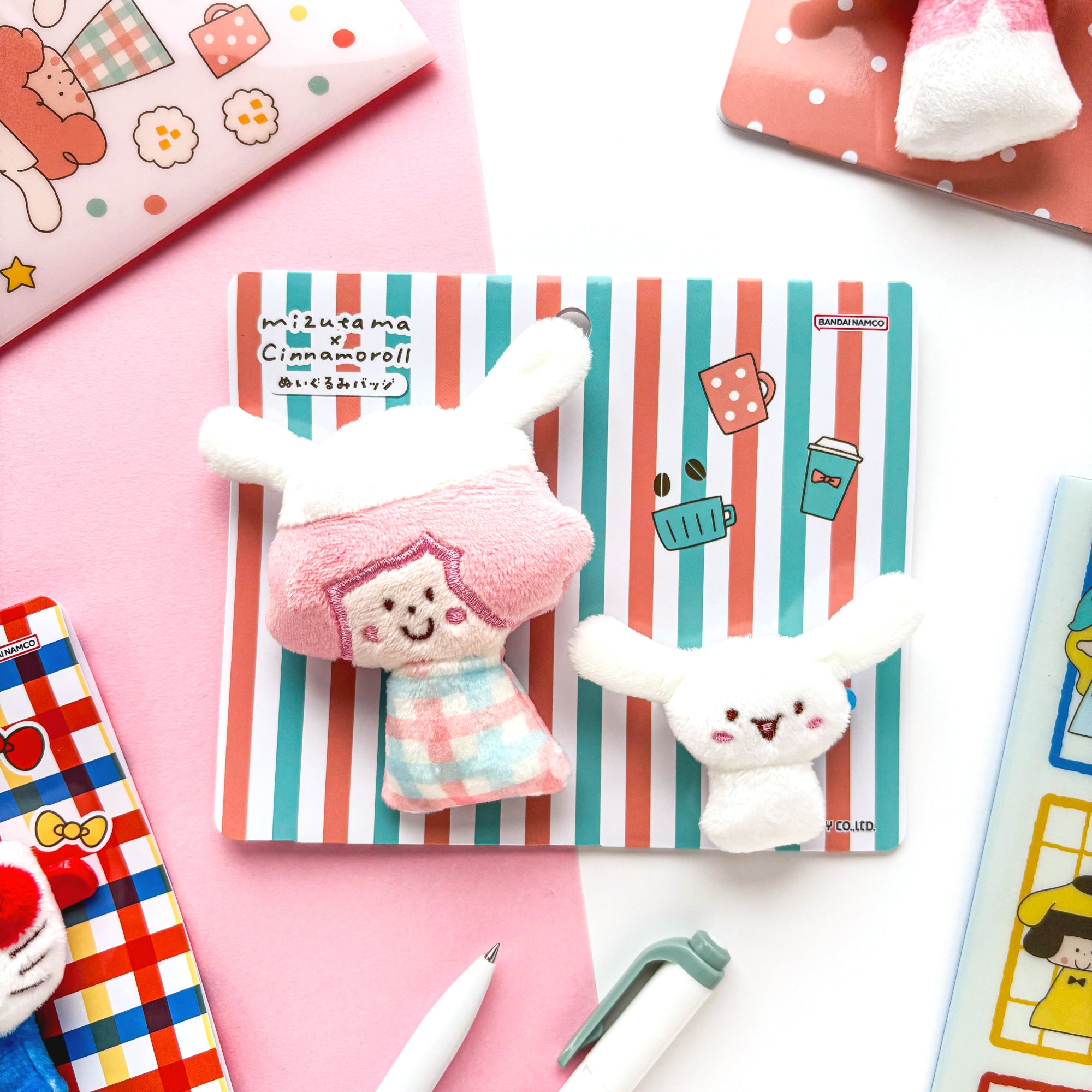 [Limited Edition] mizutama / Fluffy Plush Badges (white)