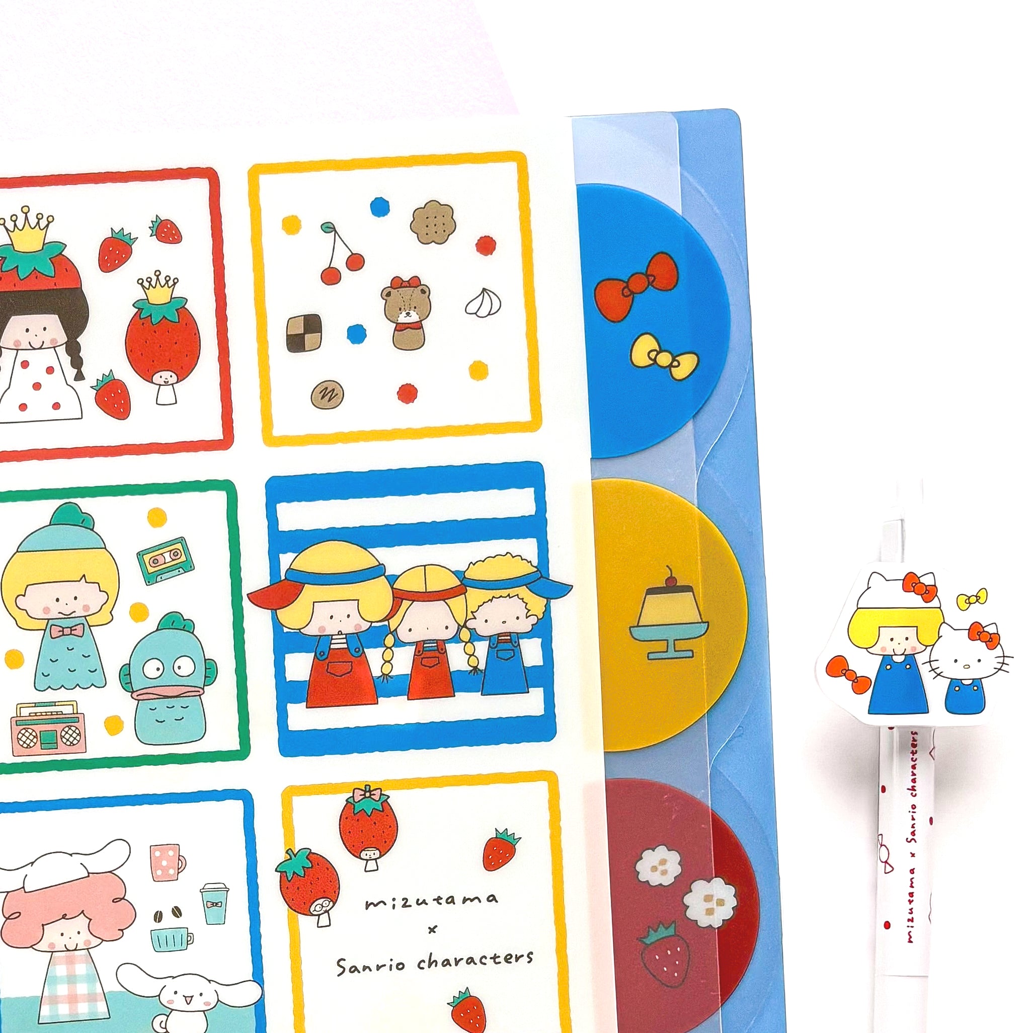 [Limited Edition] mizutama / Clear File Folder - Colorful Squares (A4 Size)