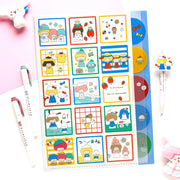 [Limited Edition] mizutama / Clear File Folder - Colorful Squares (A4 Size)