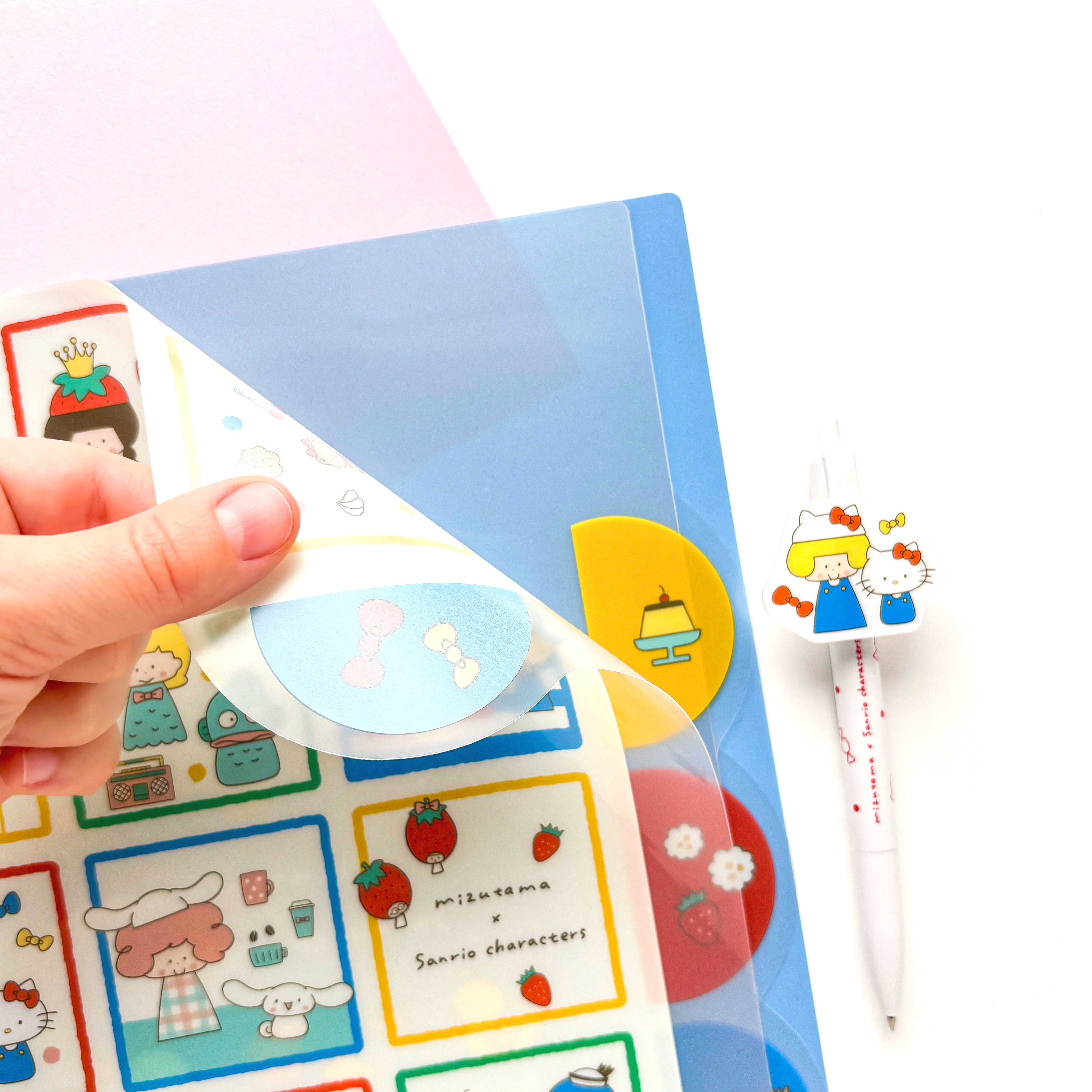 [Limited Edition] mizutama / Clear File Folder - Colorful Squares (A4 Size)