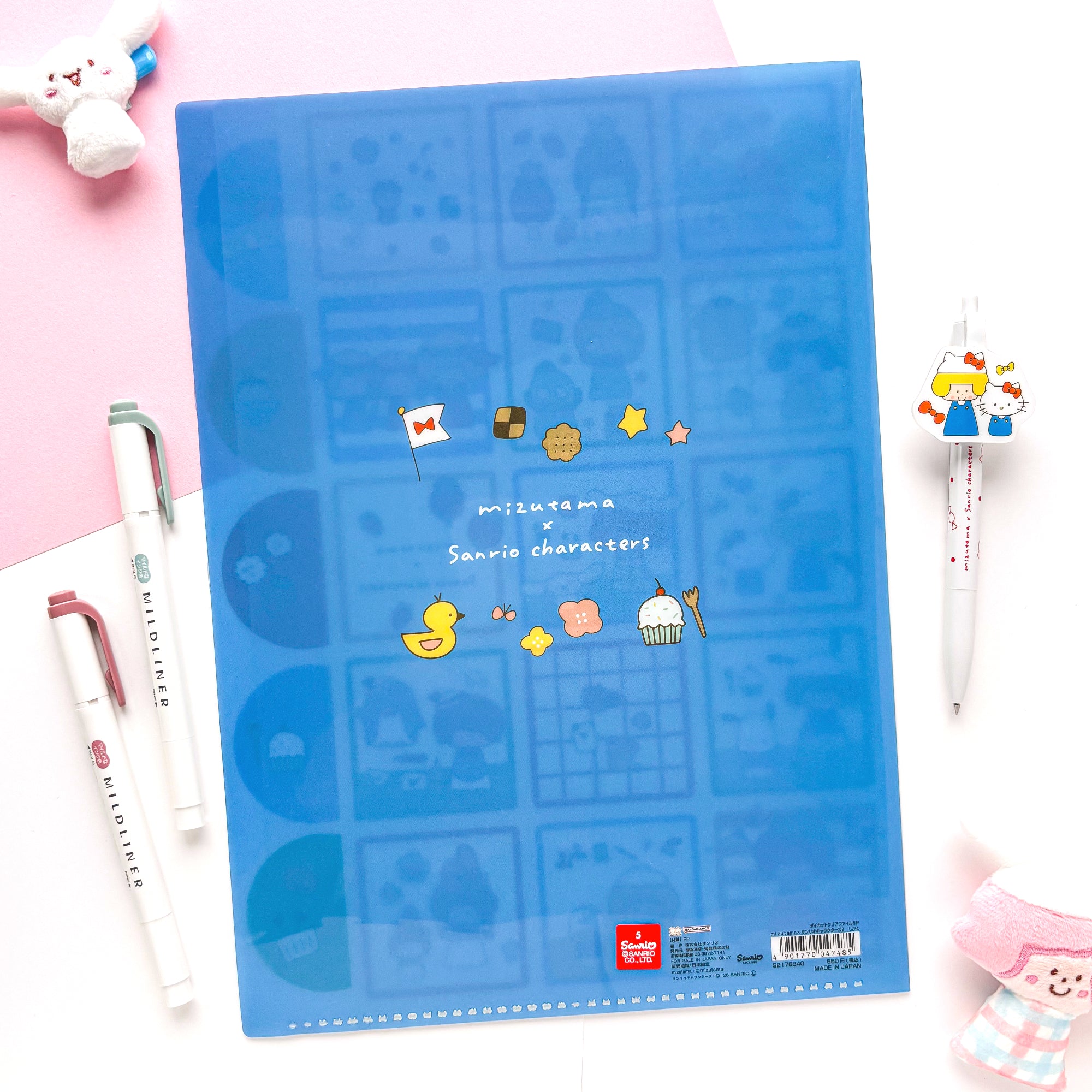 [Limited Edition] mizutama / Clear File Folder - Colorful Squares (A4 Size)