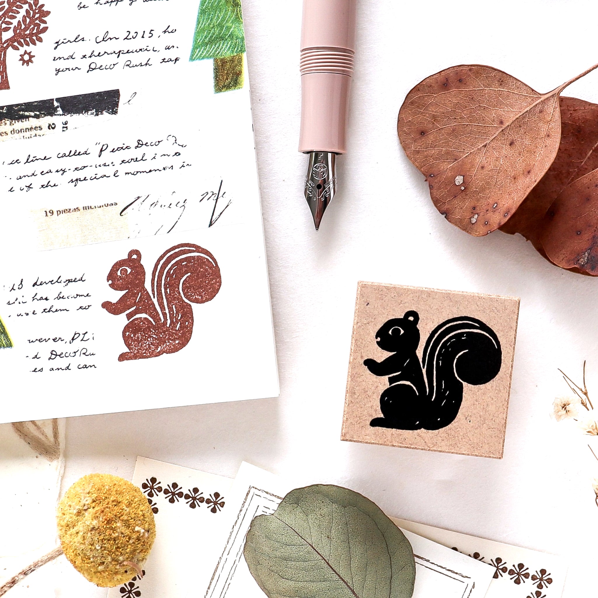 Nishi Shuku / Rubber Stamp - squirrel