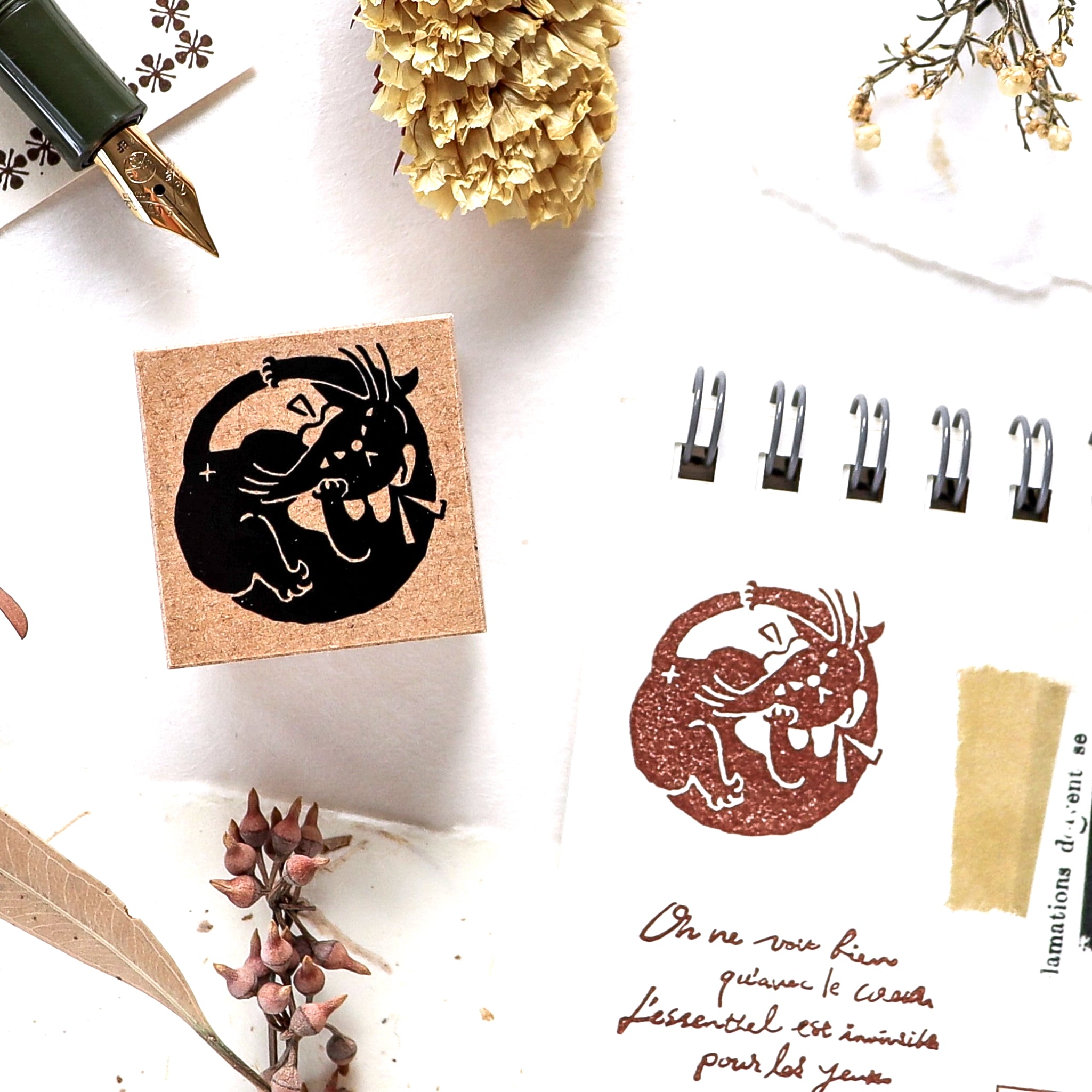 Kuroneko Design / Rubber Stamp - Rolling