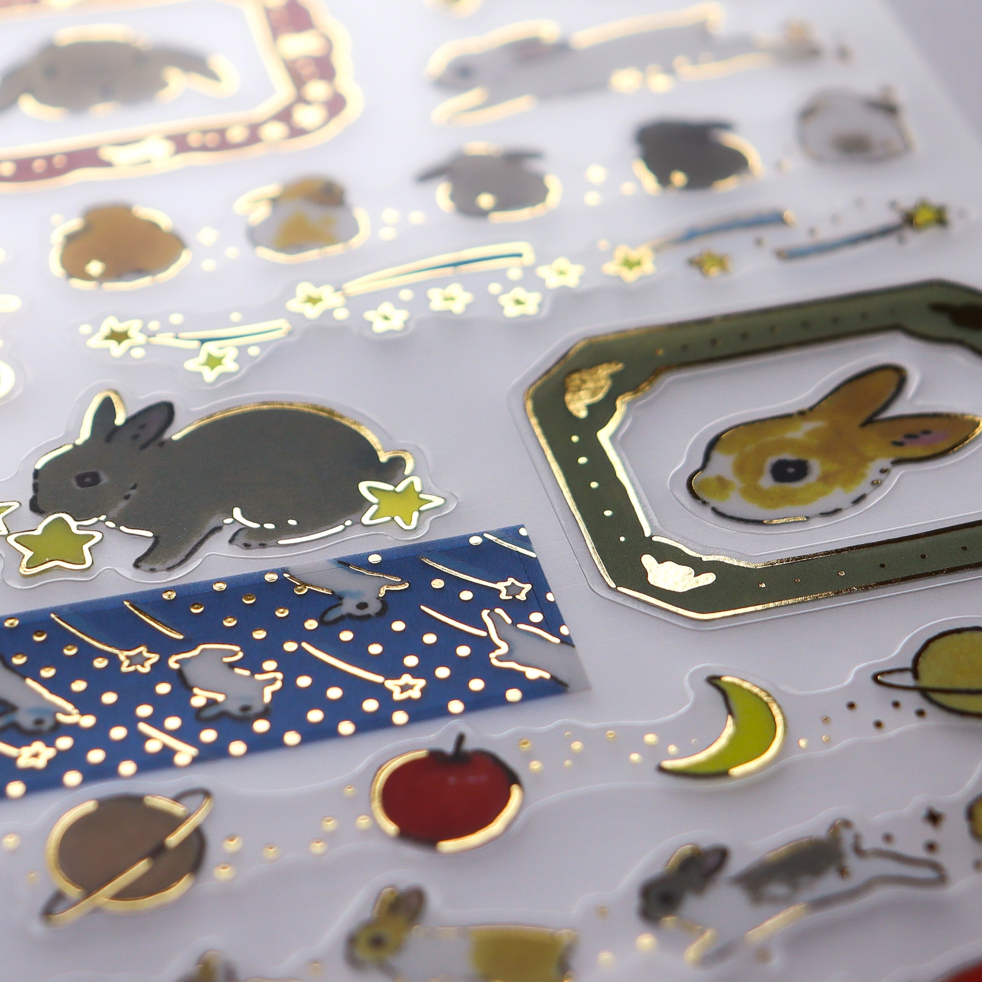 Shinako Moriyama / Foil-stamped Stickers - Stary Bunny