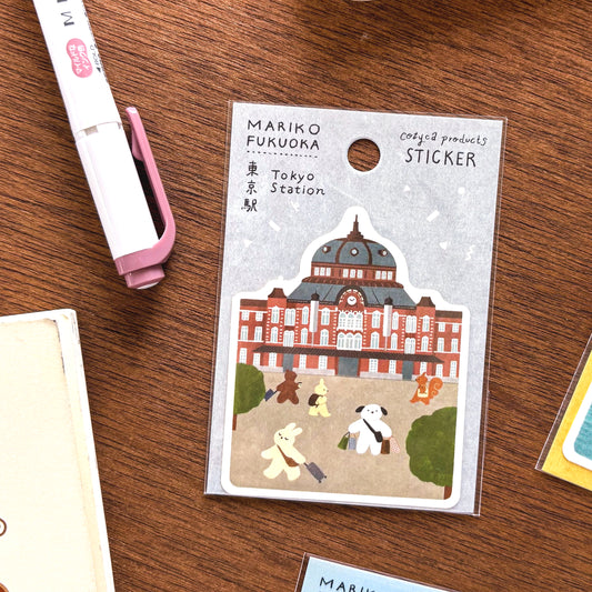 Mariko Fukuoka / Vinyl Sticker - Tokyo Station