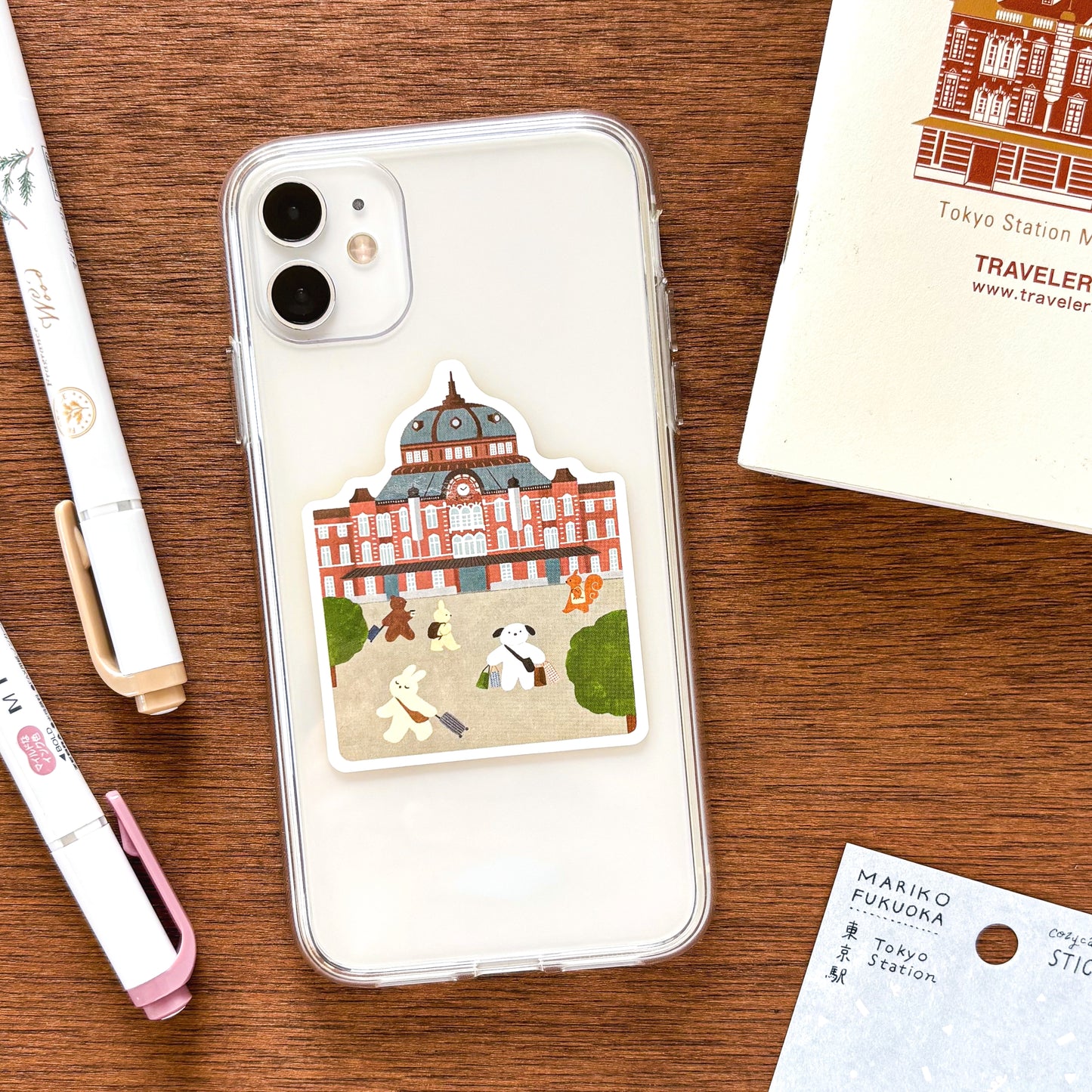 Mariko Fukuoka / Vinyl Sticker - Tokyo Station