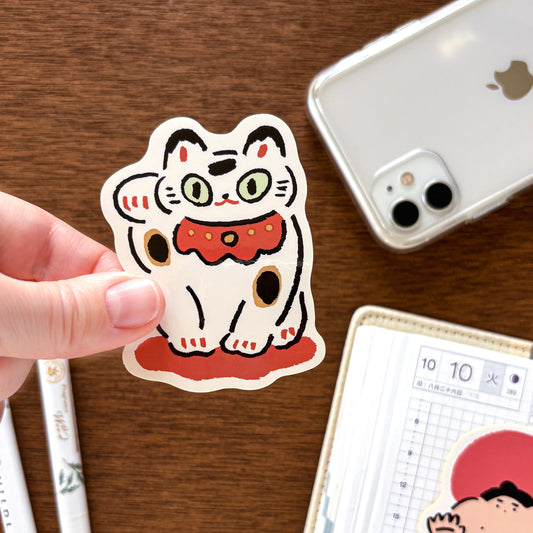 Masao Takahata / Vinyl Sticker - Beckoning Cat