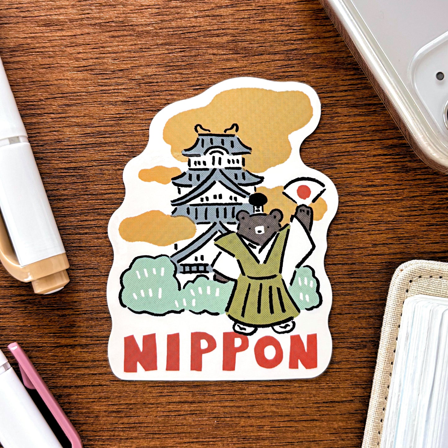 Masao Takahata / Vinyl Sticker - Japanese Castle