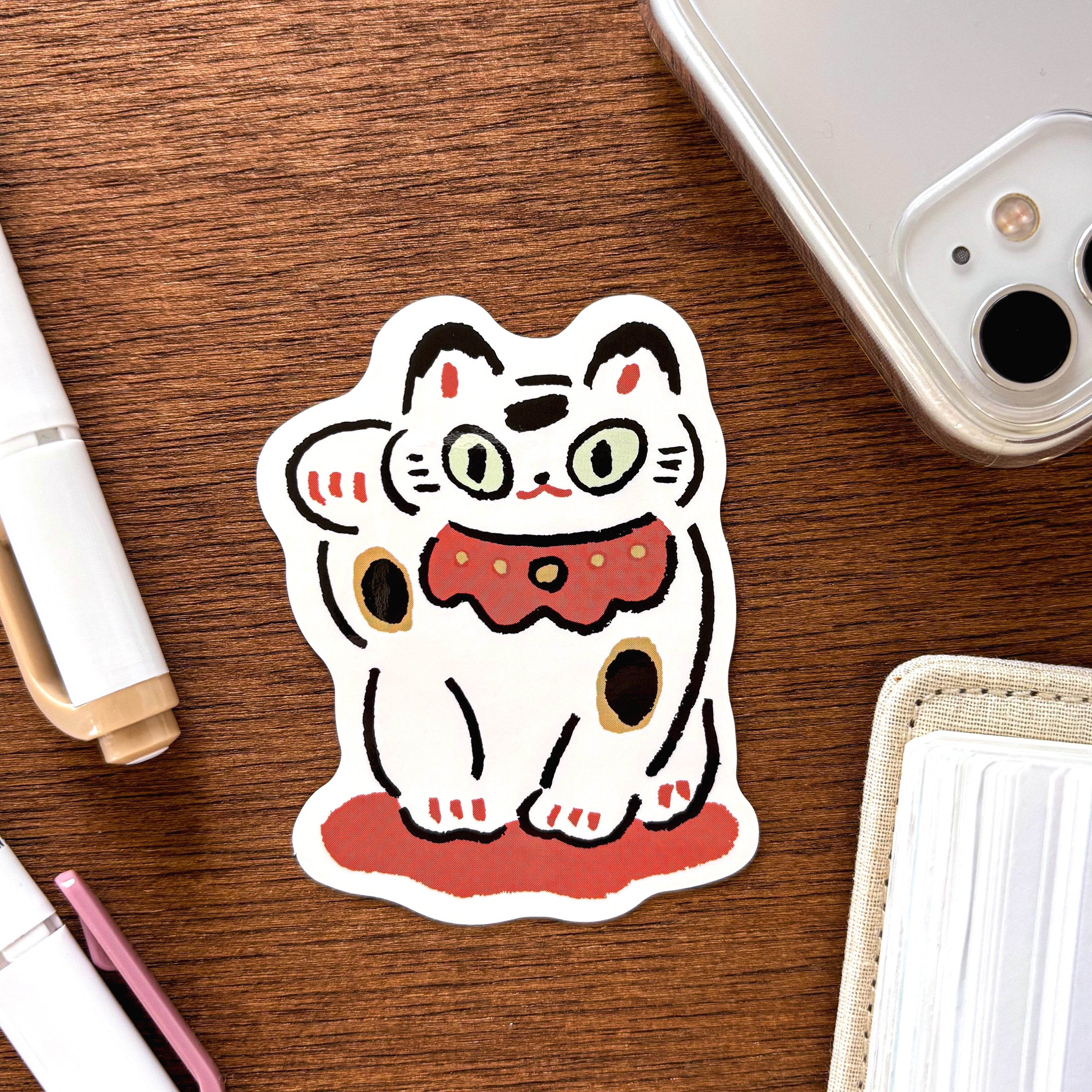 Masao Takahata / Vinyl Sticker - Beckoning Cat