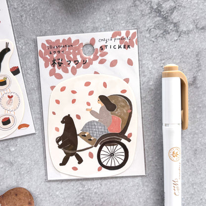 Necktie / Vinyl Sticker - Cherry Blossoms