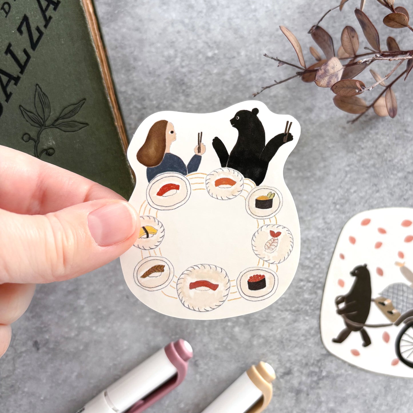 Necktie / Vinyl Sticker - Sushi Party