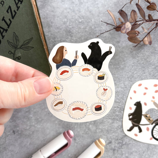 Necktie / Vinyl Sticker - Sushi Party
