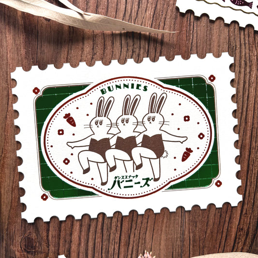 Obi1 / Shiny Die-cut Postcard - Bunny