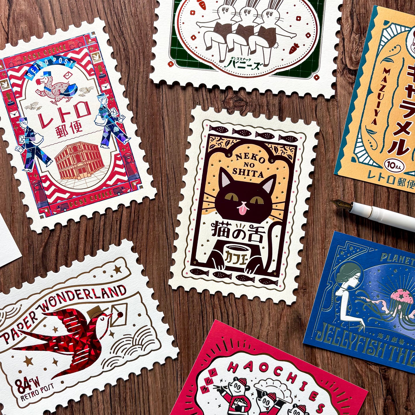 Obi1 / Shiny Die-cut Postcard - Bunny