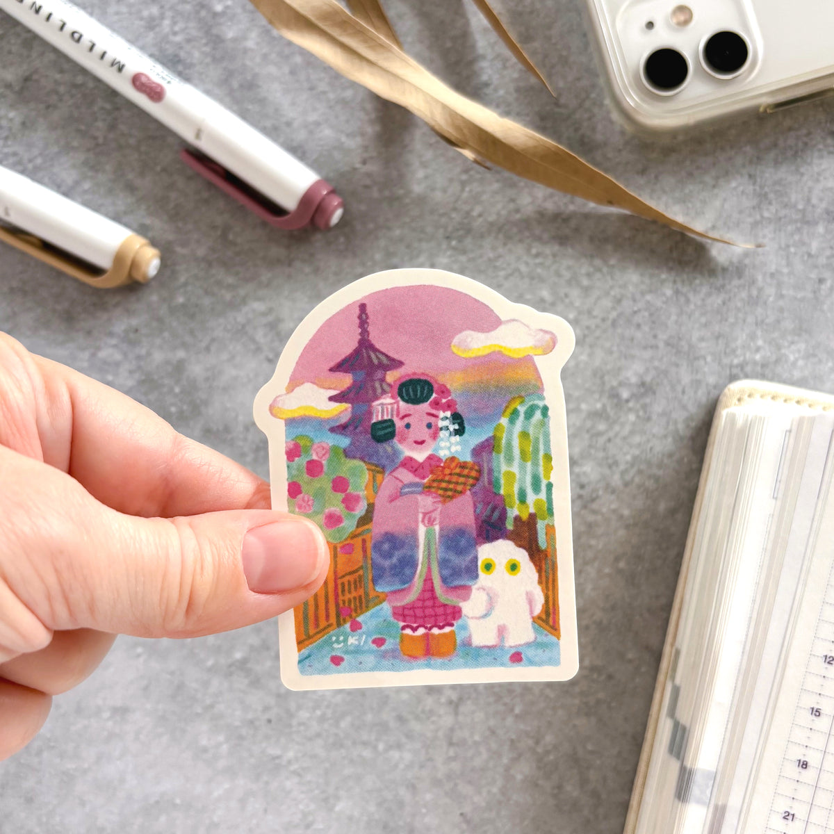 Yuki Itoi / Vinyl Sticker - Maiko in Kyoto