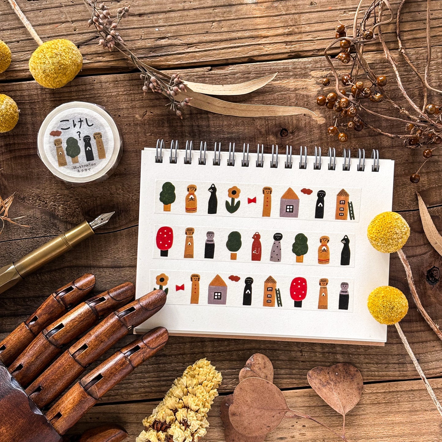 Necktie / Washi Tape - Kokeshi