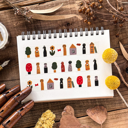 Necktie / Washi Tape - Kokeshi