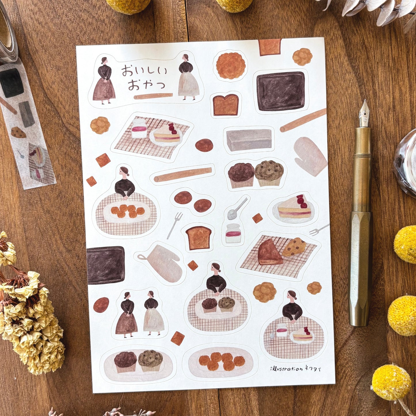 Necktie / Stickers - Sweets (A5 size)