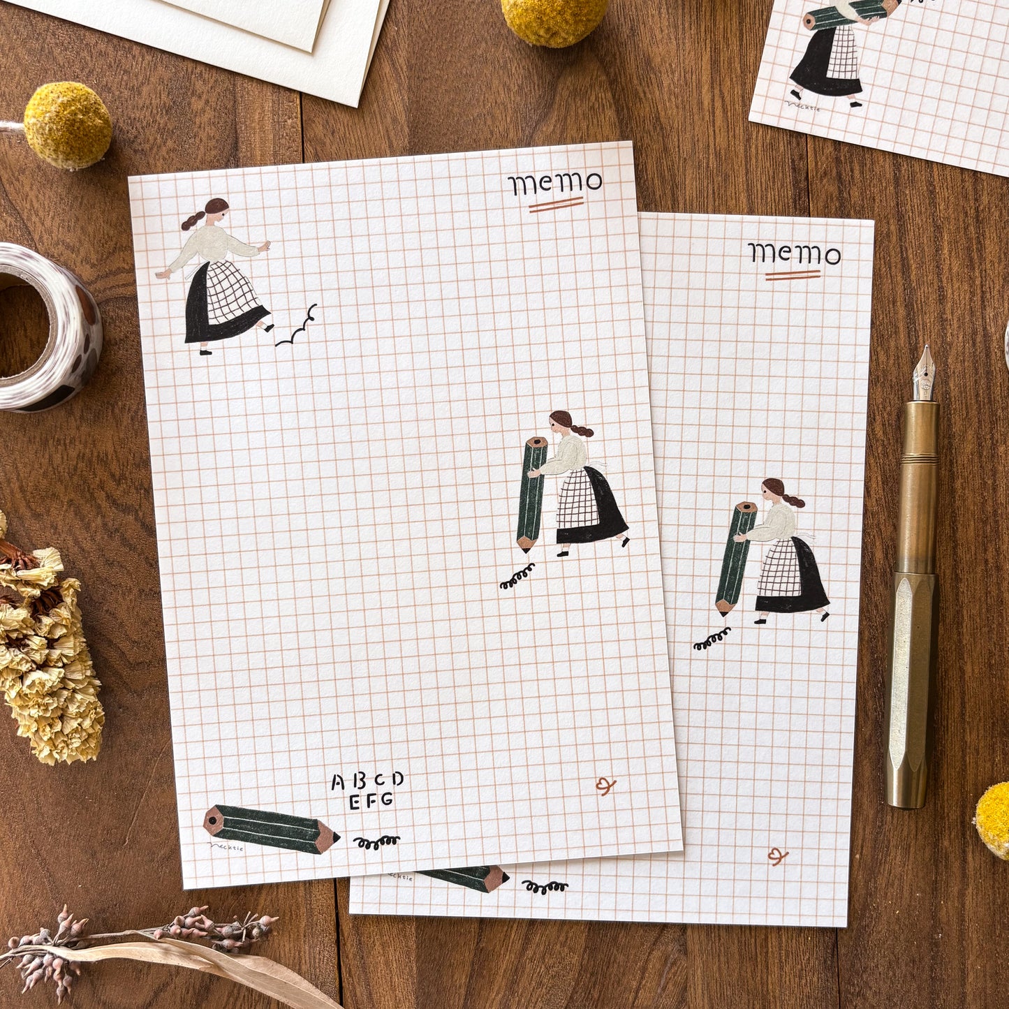 Necktie / Letter Set - Memo (A5)