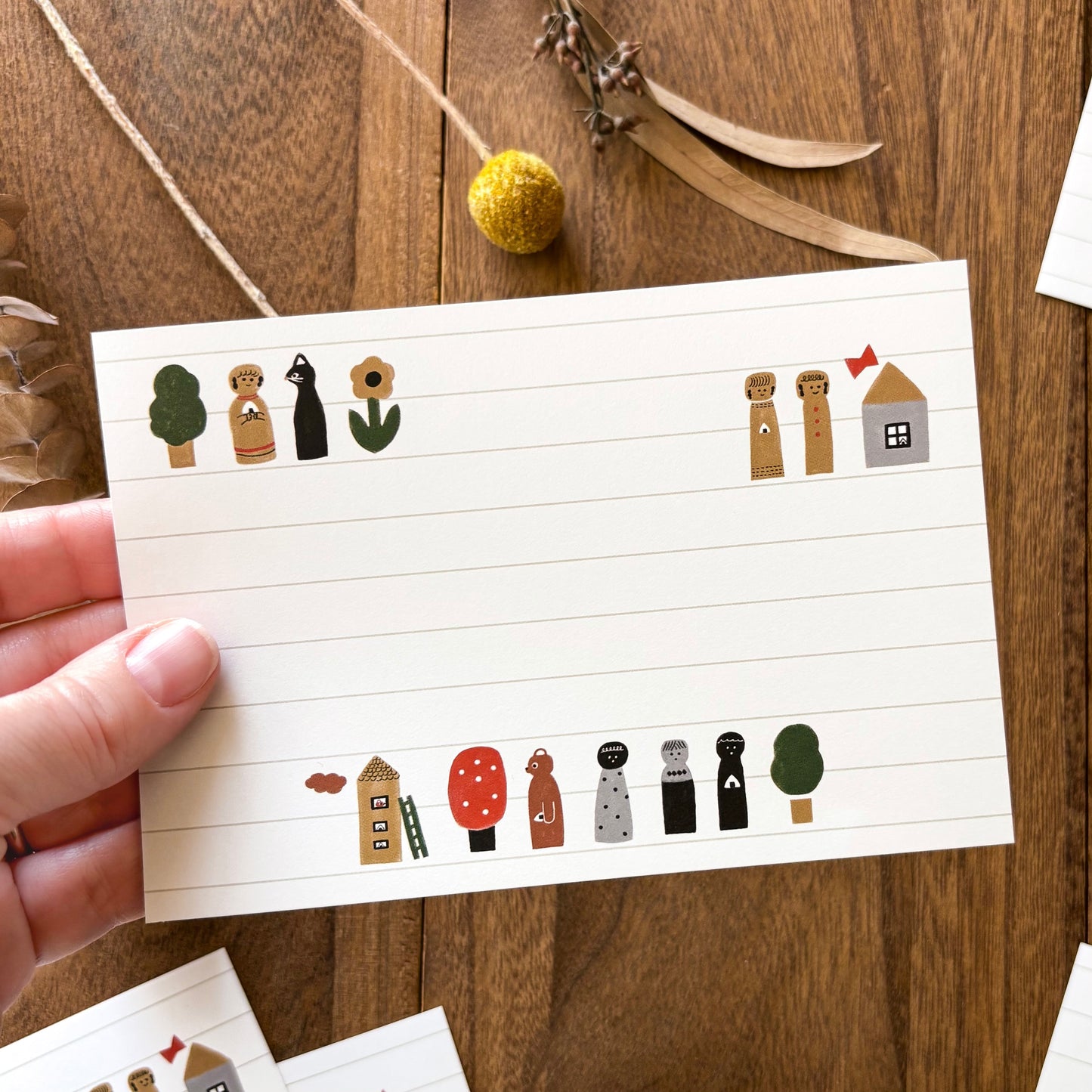 Necktie / Memo Sheet Set - Kokeshi