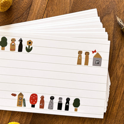 Necktie / Memo Sheet Set - Kokeshi