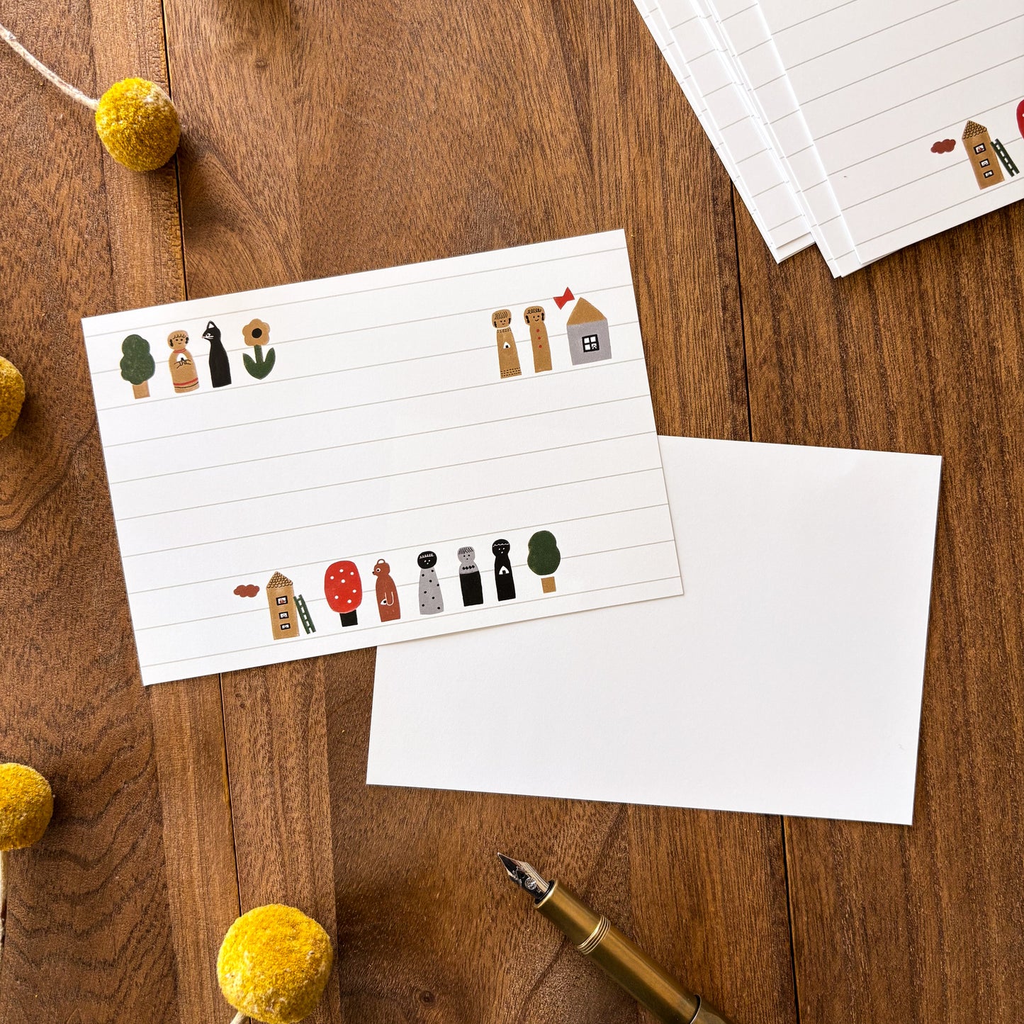 Necktie / Memo Sheet Set - Kokeshi