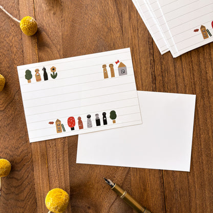 Necktie / Memo Sheet Set - Kokeshi