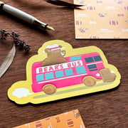 Obi1 / Shiny Die-cut Postcard - BUS TOURS