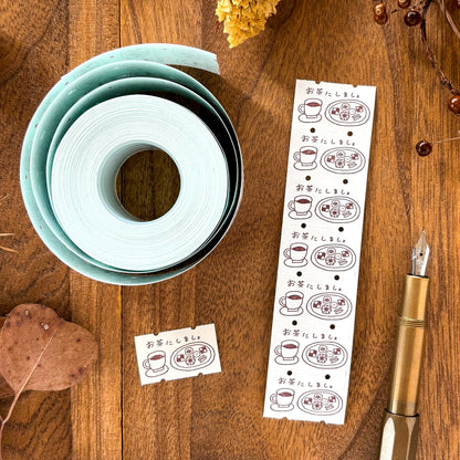 Necktie / Mini Labeler Stickers - Coffee Time