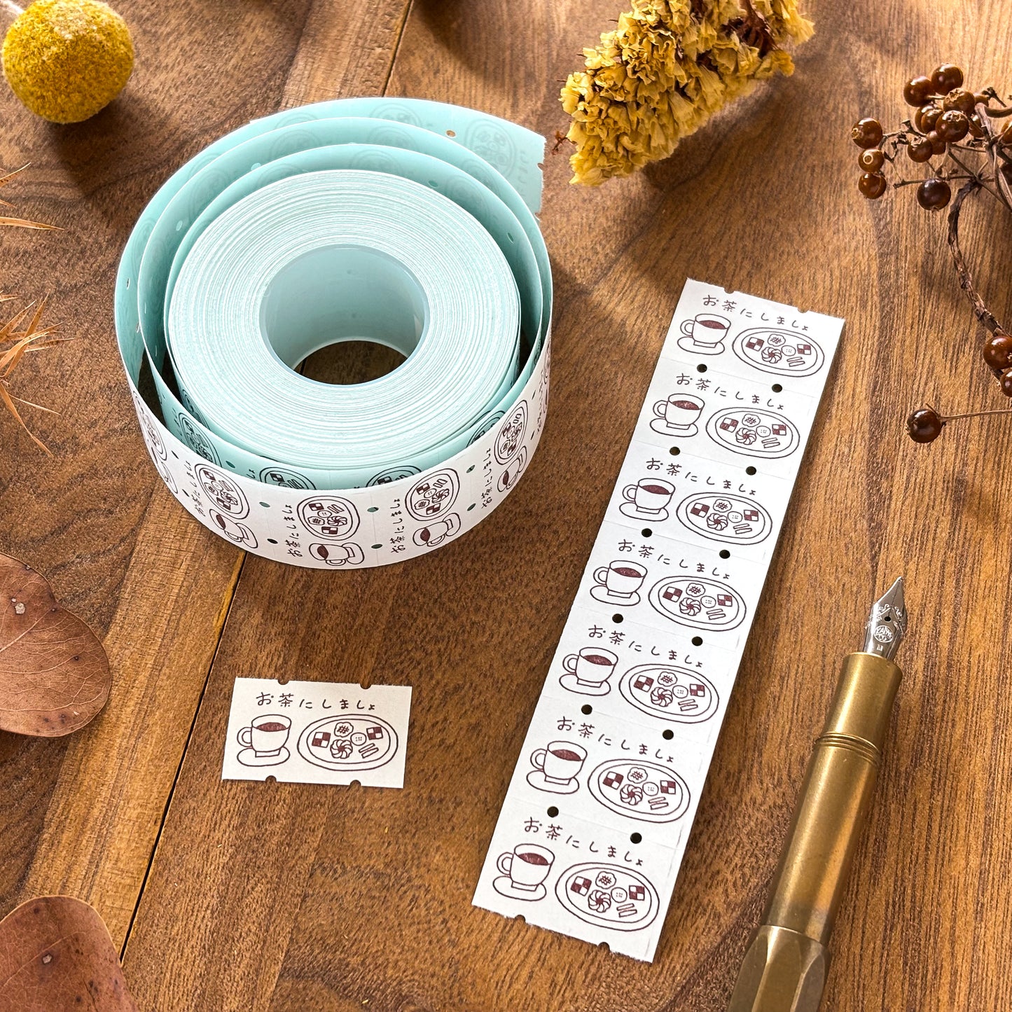 Necktie / Mini Labeler Stickers - Coffee Time