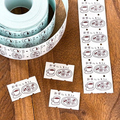 Necktie / Mini Labeler Stickers - Coffee Time
