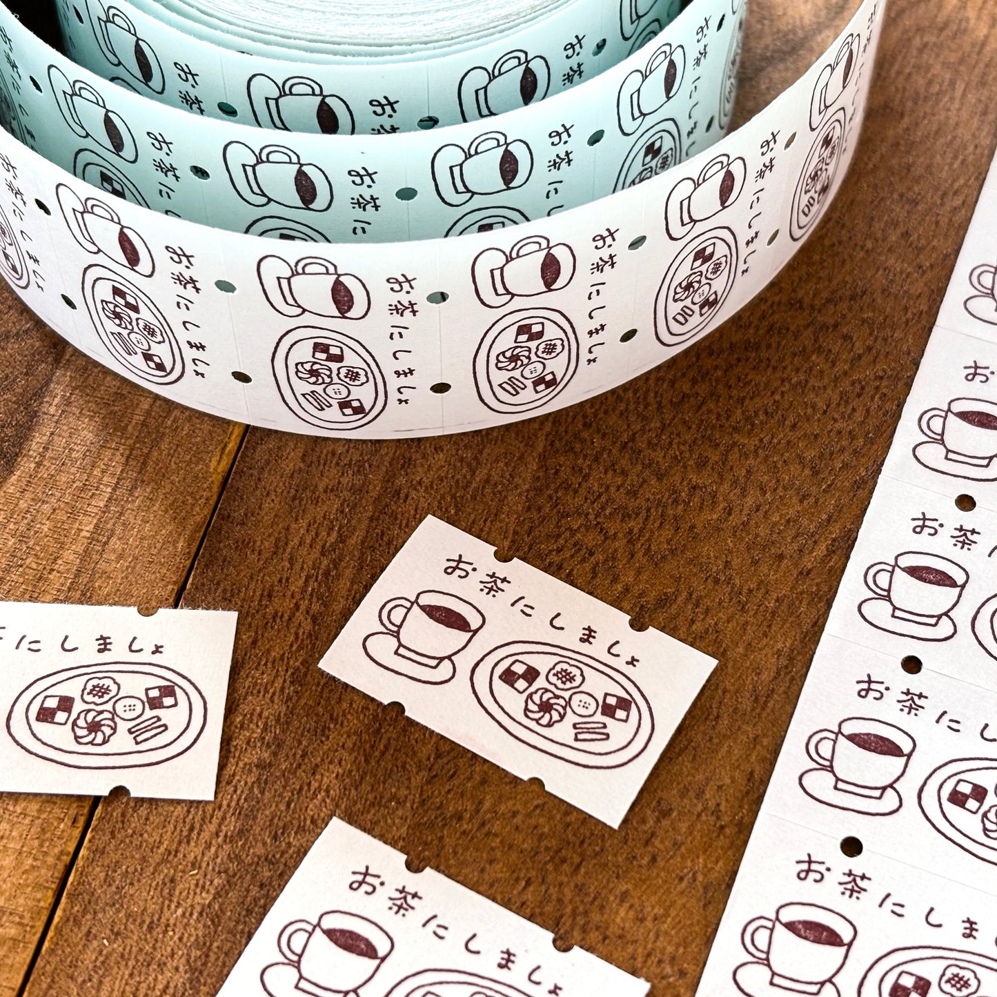 Necktie / Mini Labeler Stickers - Coffee Time