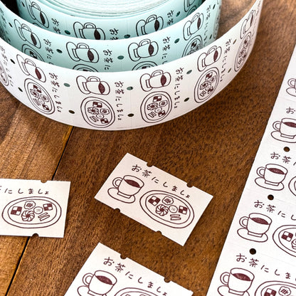 Necktie / Mini Labeler Stickers - Coffee Time