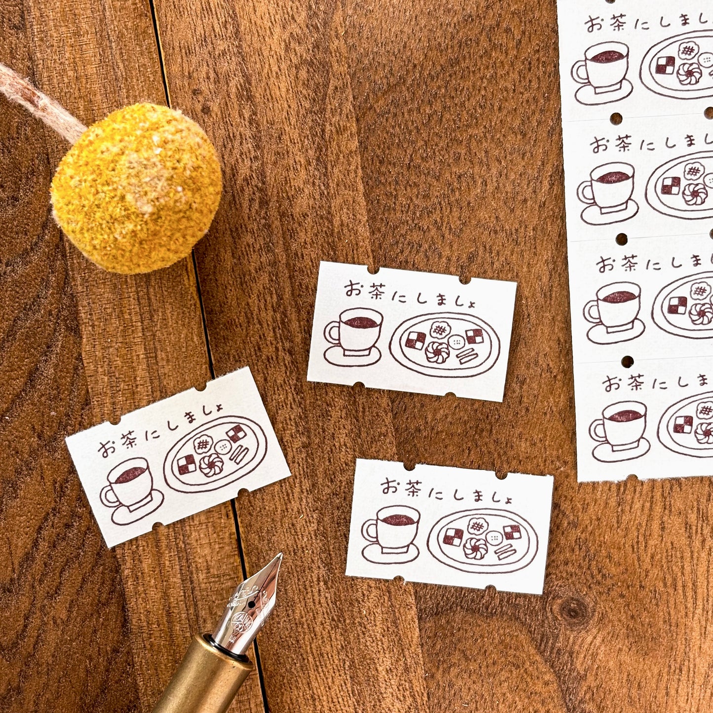 Necktie / Mini Labeler Stickers - Coffee Time