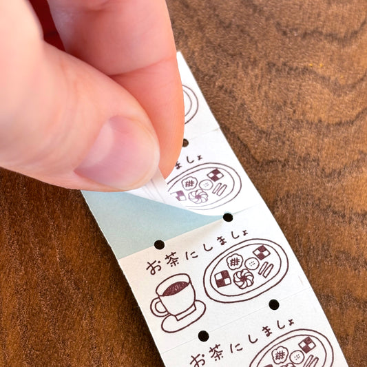 Necktie / Mini Labeler Stickers - Coffee Time