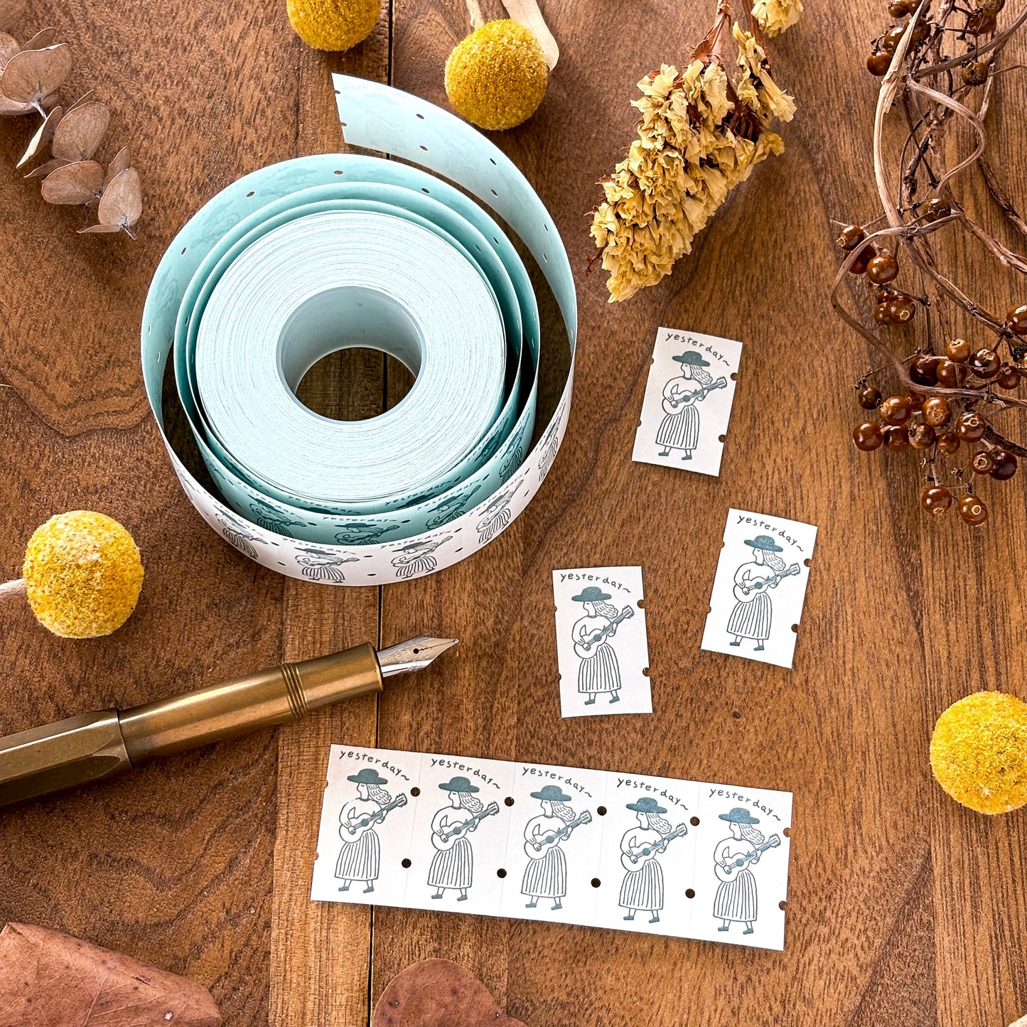 Necktie / Mini Labeler Stickers - yesterday