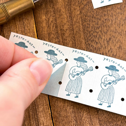 Necktie / Mini Labeler Stickers - yesterday