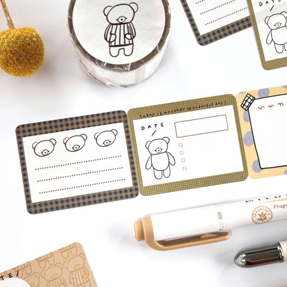 Ranmyu / Roll Sticky Note - Bear's Memo