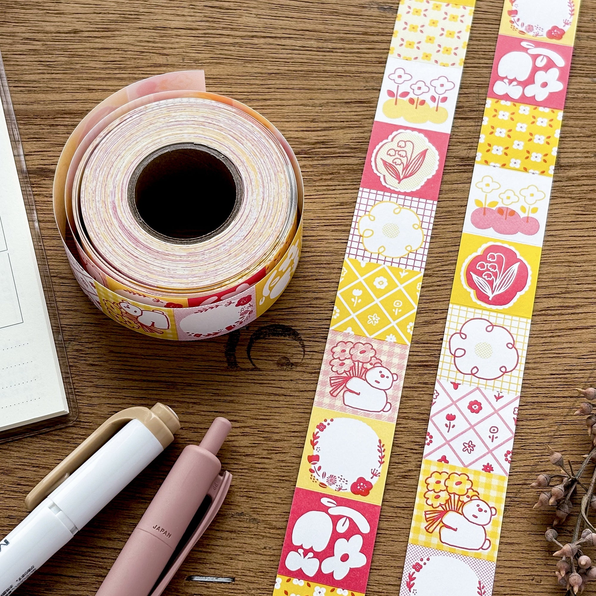 Baum deco Stickers - Square Flowers