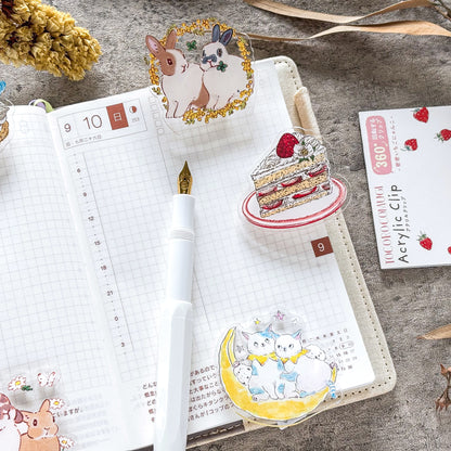 Shinako Moriyama / Rotating Paper Clip - Bunny & Mimosa