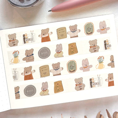 Ranmyu / Washi Tape - Happy Bears